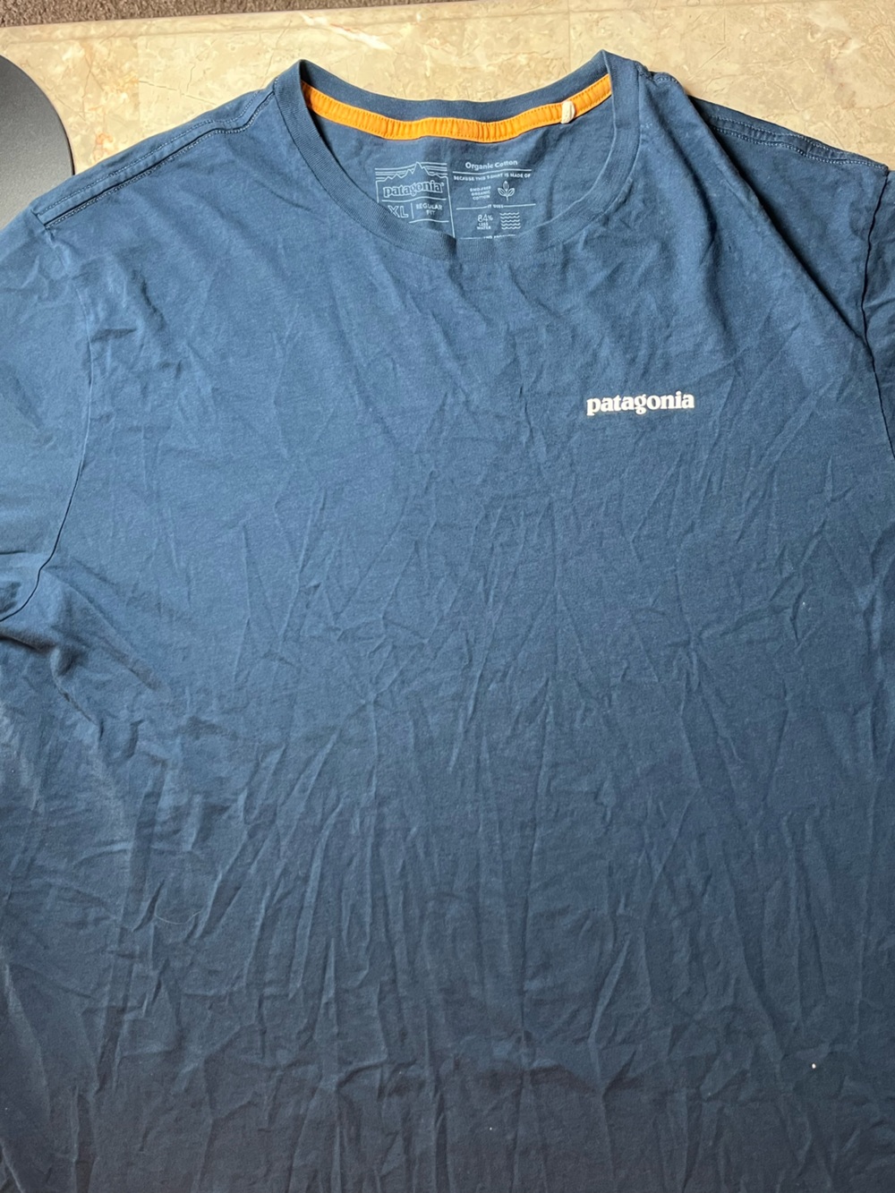 Patagonia Navy Short Sleeve Logo Tee